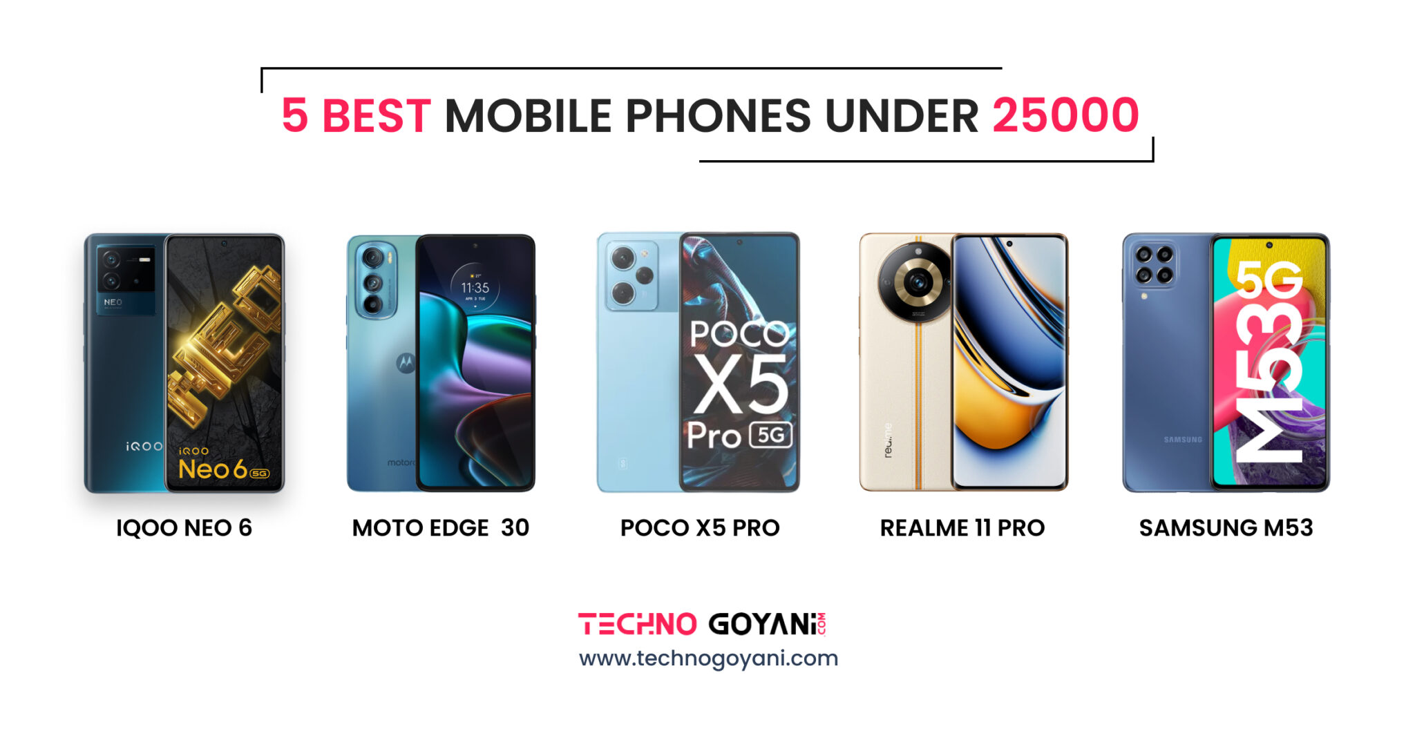5 Best Phones Under 25000 [ Sep 2023 ] Techno Goyani