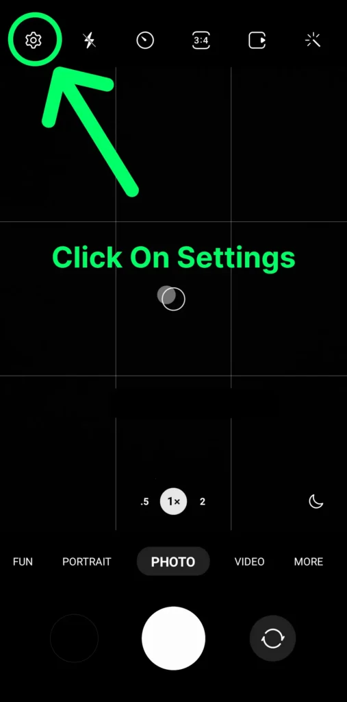 Click on settings