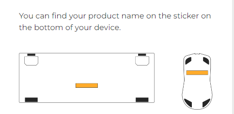 how to find the model of glorious device